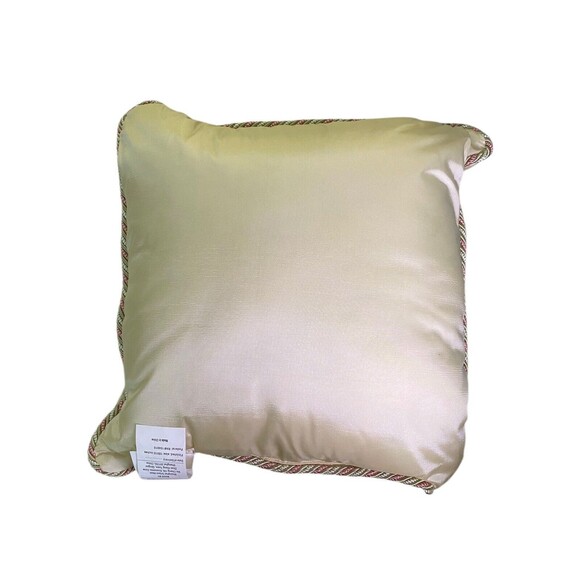 Touch of Class Luxury Piped Pillow Square Floral Trellis Rose Blush 18” NEW - Picture 9 of 11